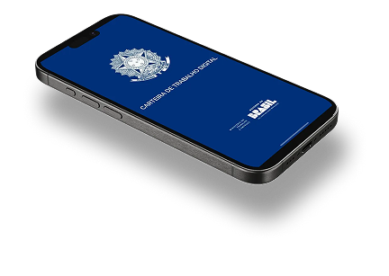 Celular exibindo a Carteira de Trabalho Digital